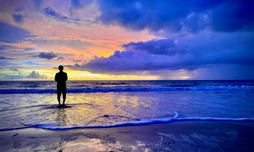 Man Fishing In The Sunset